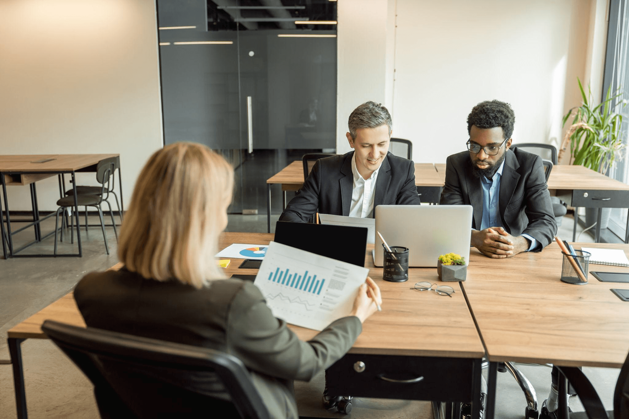 Business meeting and strategy